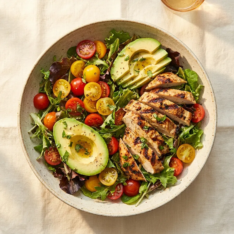 Salada colorida e fresca